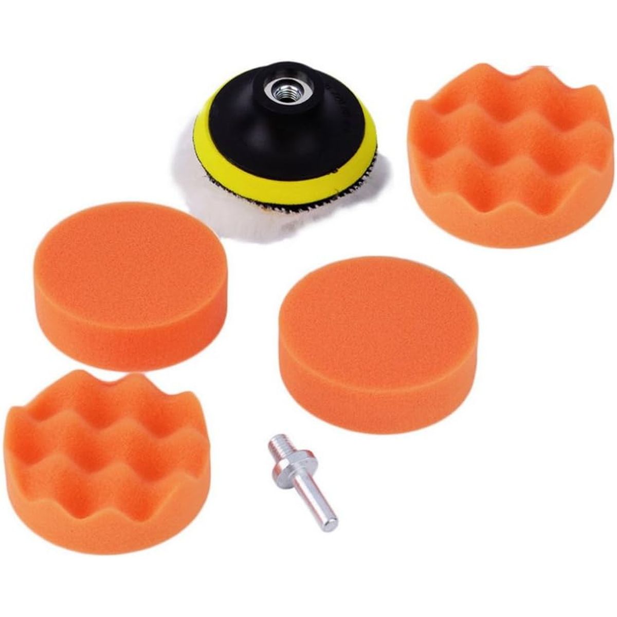 KUANGYE - Kit Almohadillas Pulidora Esponja Pulir Encerar Borla 7 Pcs