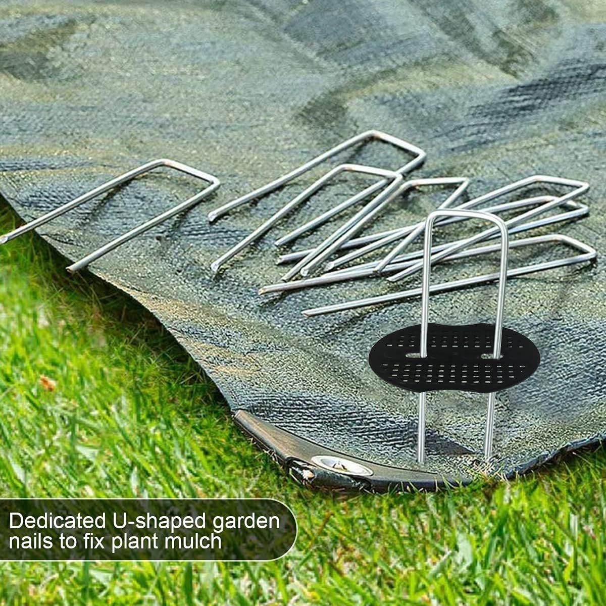EDWINAYY - Malla Antimaleza 3*5m Y 6 Grapas Clavos De Césped