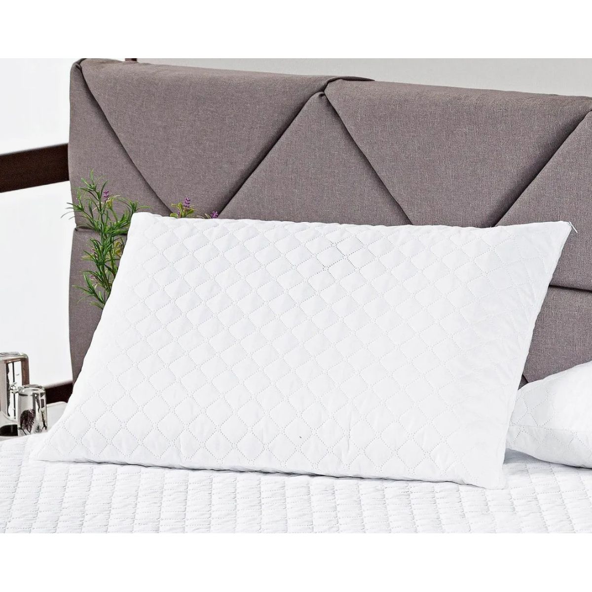 ZEE DREAMS - Pack 2 Fundas Protector Almohada Premium 50x70 Cm Blanco Lisa
