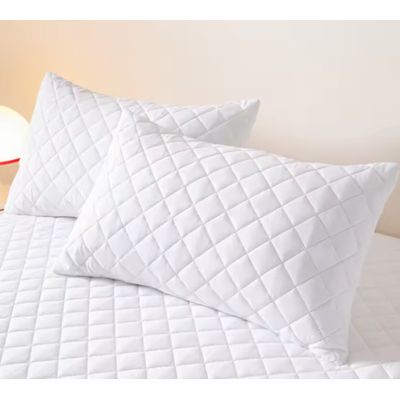 Imagen 2 del producto Pack 2 Fundas Protector Almohada Premium 50x70 Cm Blanco Lisa