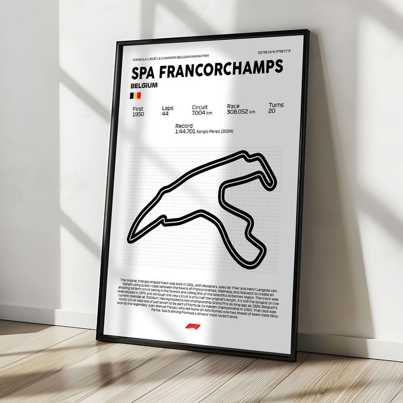 GENERICO - Cuadro Spa Francorchamps Bélgica Formula 1