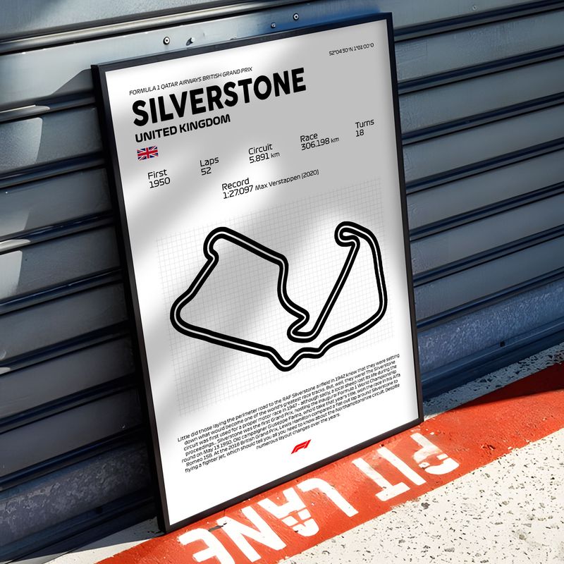 GENERICO - Cuadro decorativo Formula 1 Silverstone Reino Unido