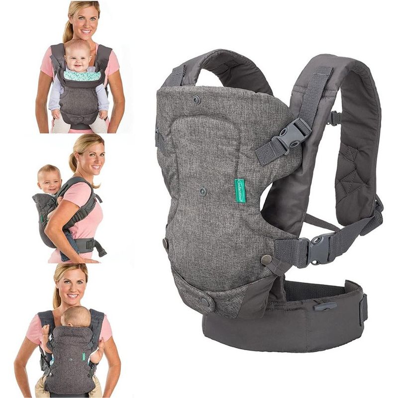 TATEE - Porta Bebé 4 en 1 Flip gris ajustable Adecuado para bebés