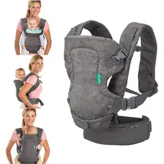 TATEE - Porta Bebé 4 en 1 Flip gris ajustable Adecuado para bebés
