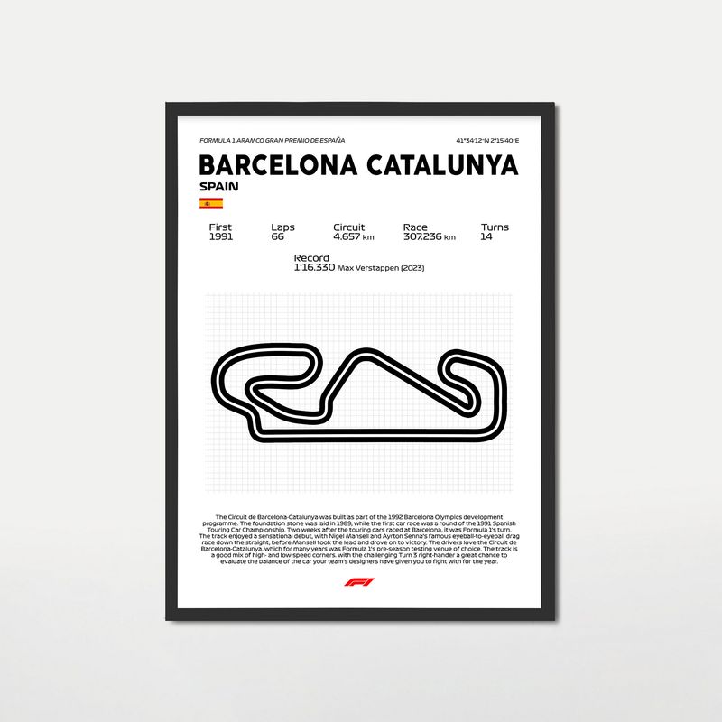 GENERICO - Cuadro decorativo Formula 1 Barcelona Catalunya España