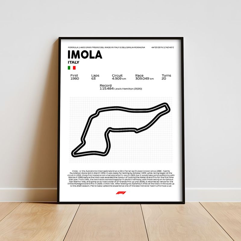 GENERICO - Cuadro decorativo Formula 1 Imola Italia Grand Prix