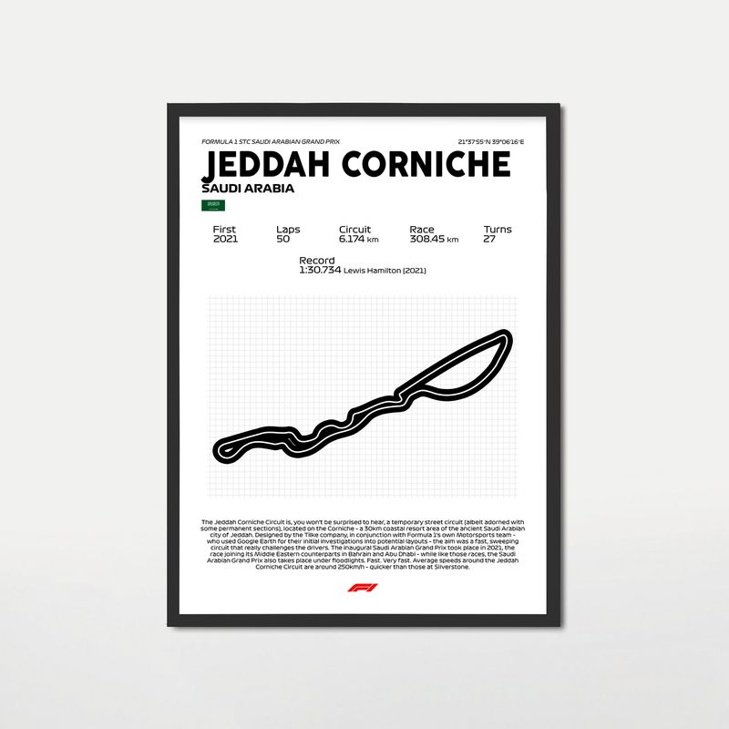 GENERICO - Cuadro Formula 1 Jeddah Corniche Arabia Saudita