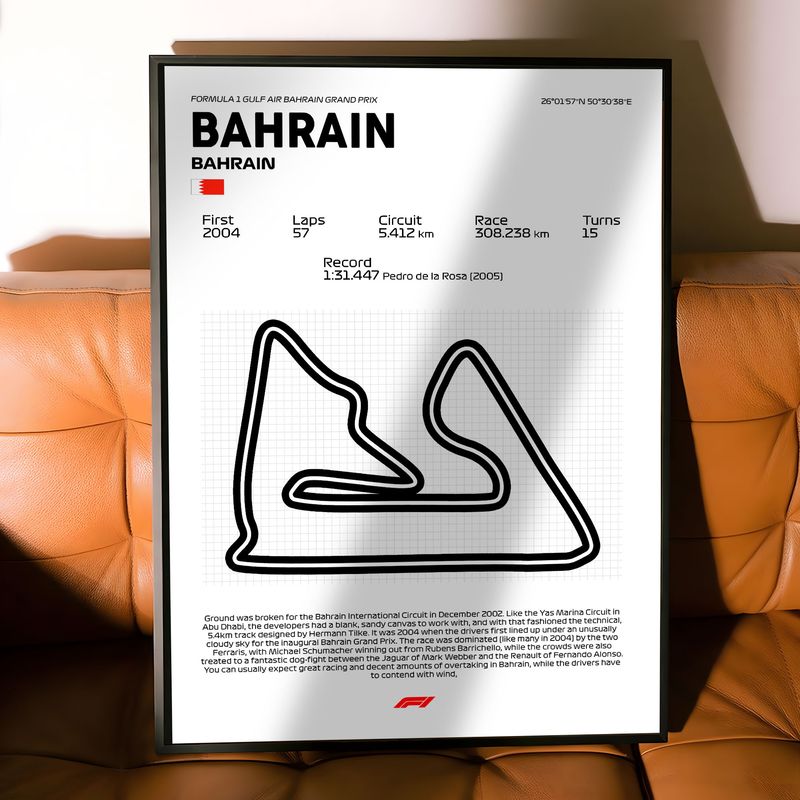 GENERICO - Cuadro decorativo Formula 1 Internacional Bahréin