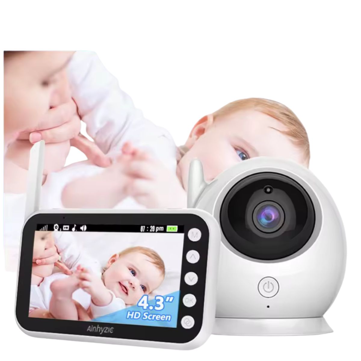 GENERICO - Monitor de bebés baby monitor ABM100 4.3 pulgadas
