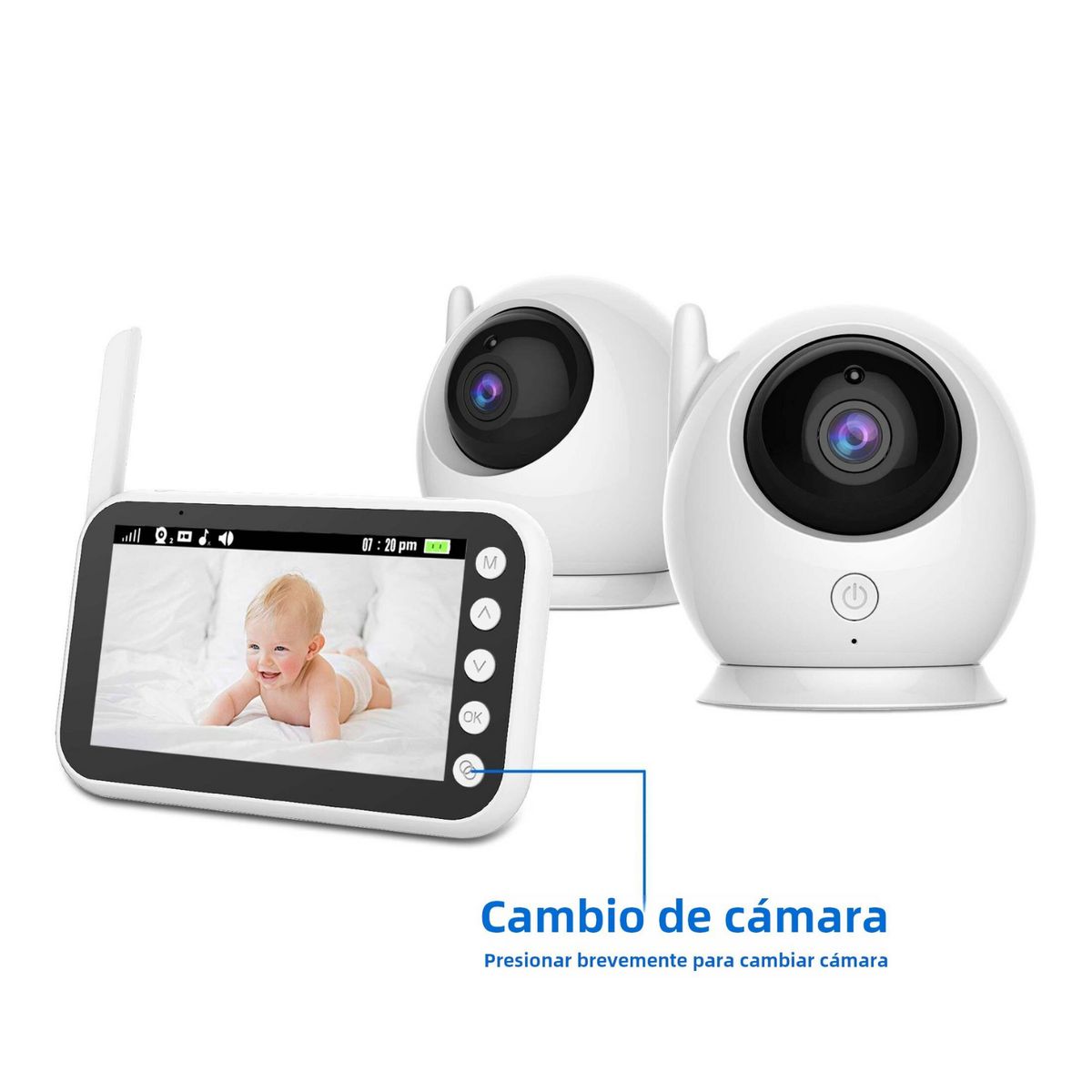 GENERICO - Monitor de bebés baby monitor ABM100 4.3 pulgadas