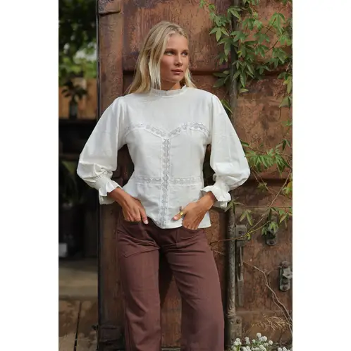 CALEDONIA LABEL - Blusa Neves Blanca Mujer