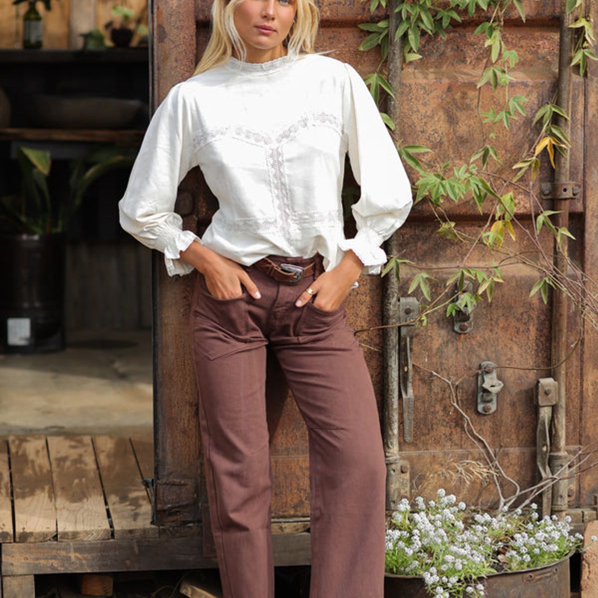 CALEDONIA LABEL - Blusa Neves Blanca Mujer