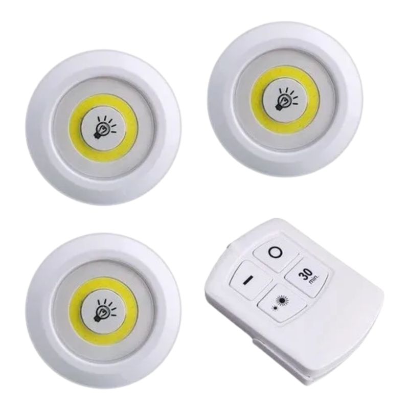 GENERICO - Focos Led Recargable Luz Iman Genérica Usb 40w de hogar portatil 3pcs color blanco