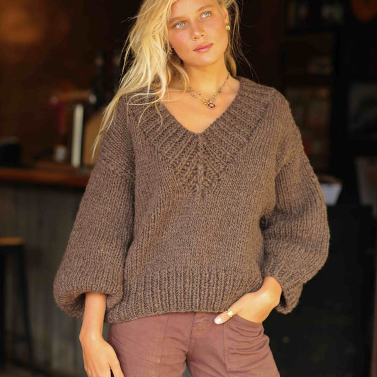 CALEDONIA LABEL - Sweater Eclair Café Mujer