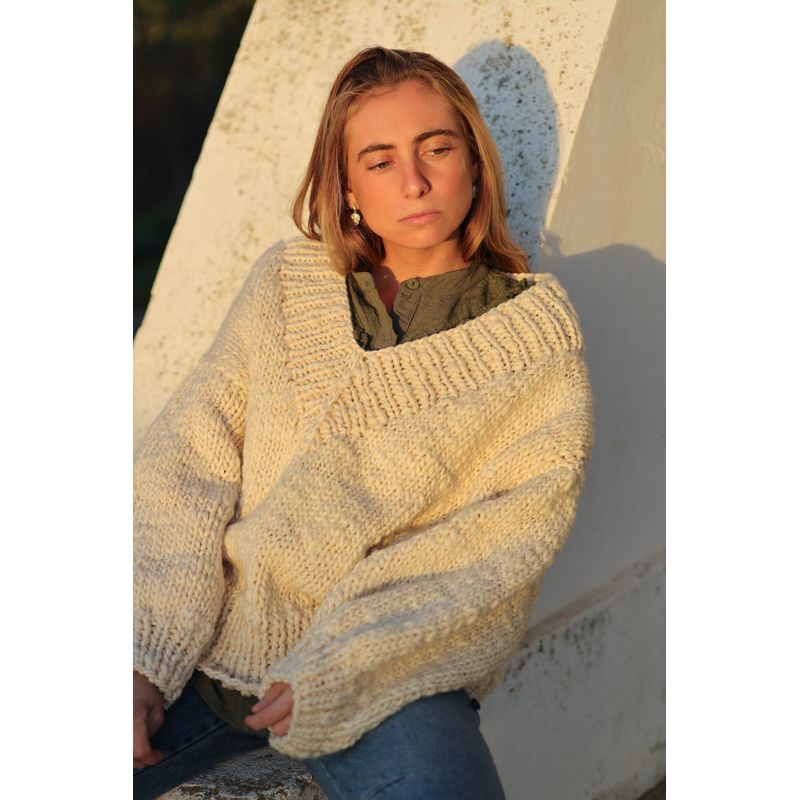 CALEDONIA LABEL - Sweater Eclair Blanco Mujer