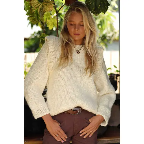 CALEDONIA LABEL - Sweater Olmeca Blanco Mujer