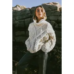 CALEDONIA LABEL - Sweater Cusco Blanco Alpaca Mujer