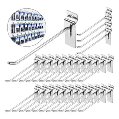 GENERICO - 40 Pack Ganchos Para Panel Ranurado De Pared 13CM