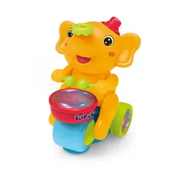 TIOZONEY - Juguetes musicales de baterista de elefante para caminar
