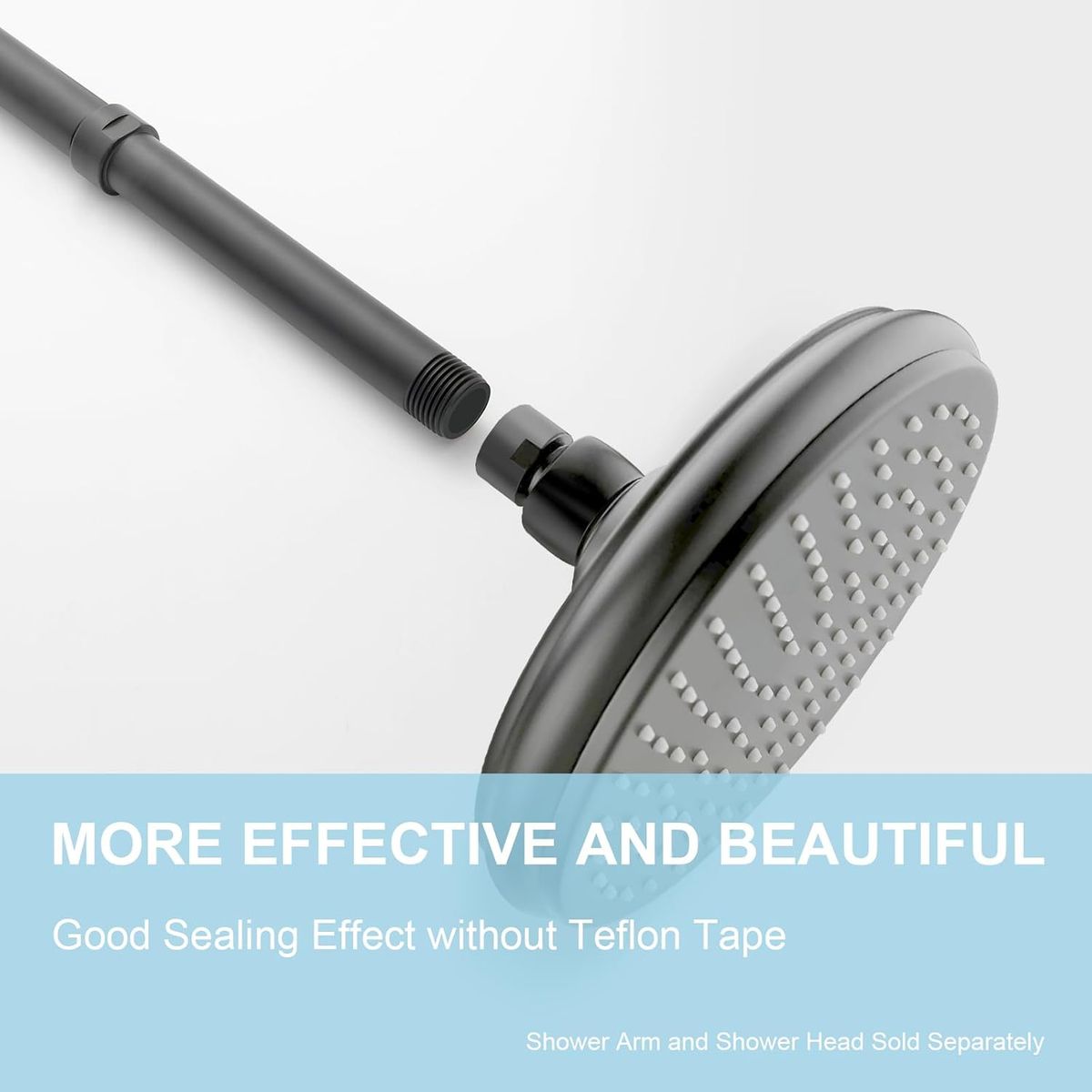 KUANGYE - Extensión Para Columnas De Ducha Negra 30 Cm