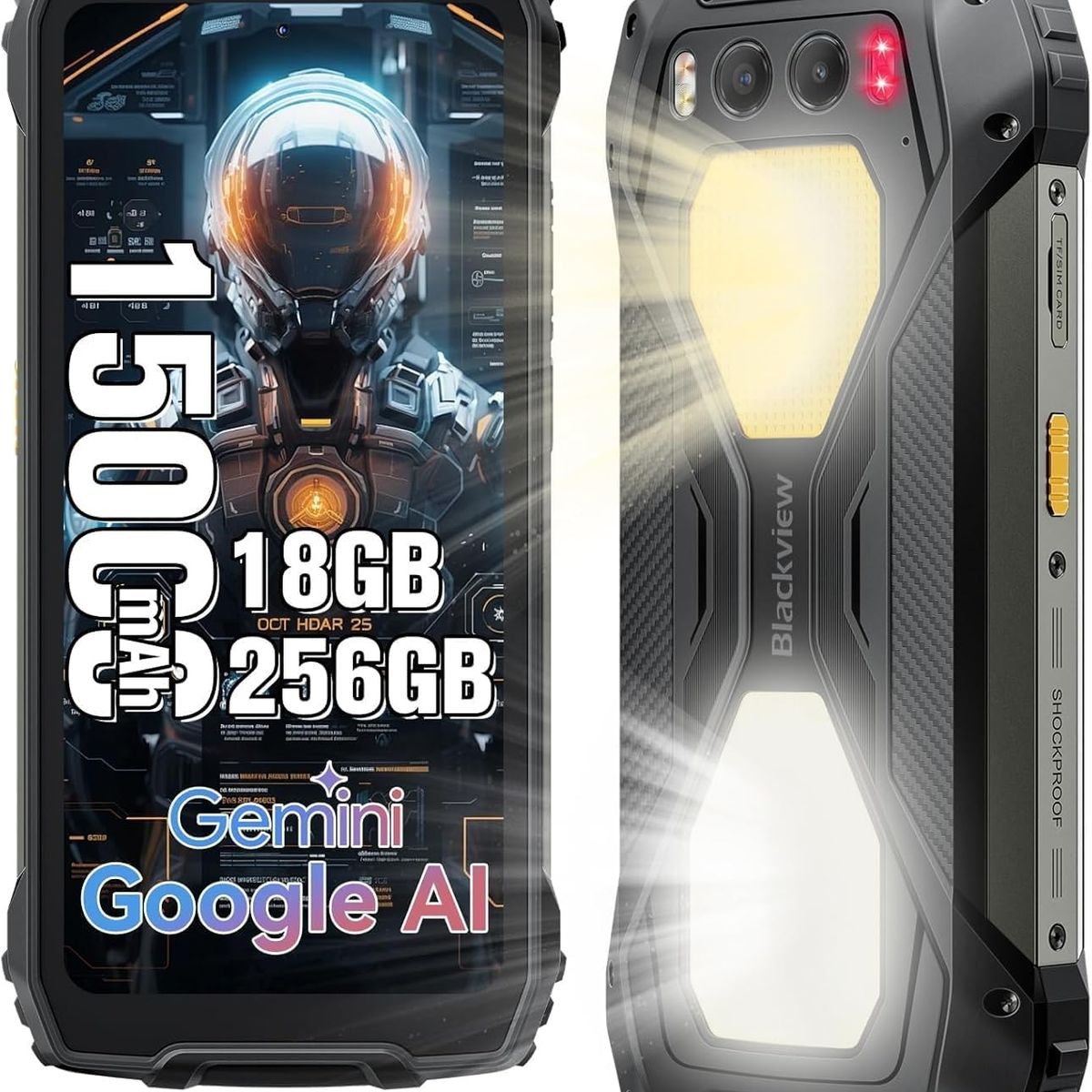 BLACKVIEW - Blackview BV7300 Celular 18GB+256GB 15000mAh Android 14 Modo Guantes