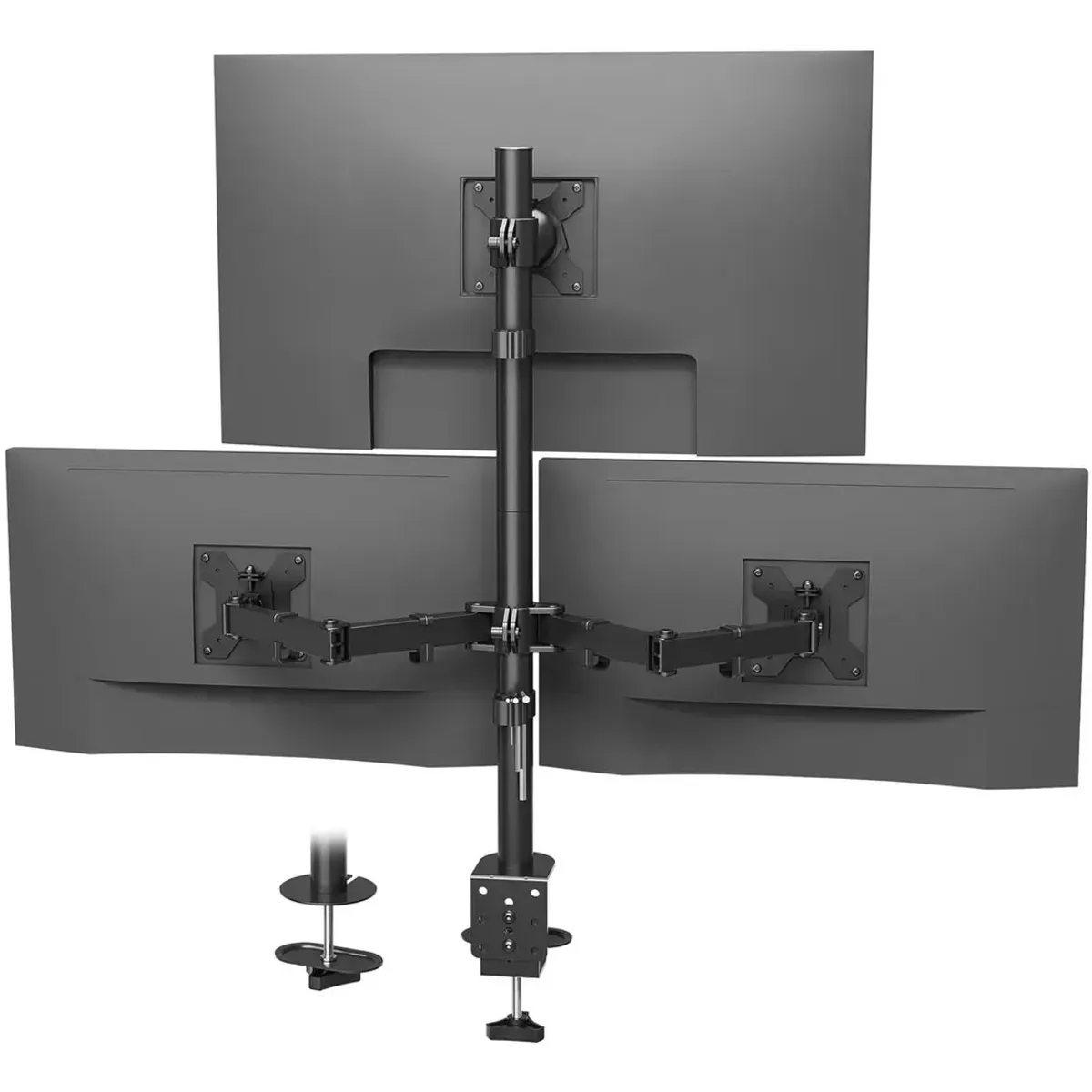 KUANGYE - Soporte 3 Monitores Triple Monitor Escritorio Articulado