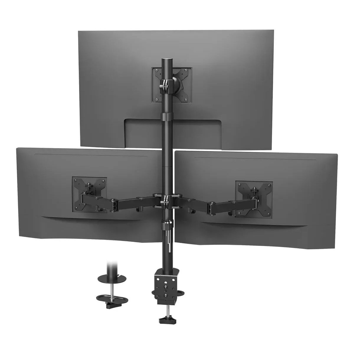 KUANGYE - Soporte 3 Monitores Triple Monitor Escritorio Articulado