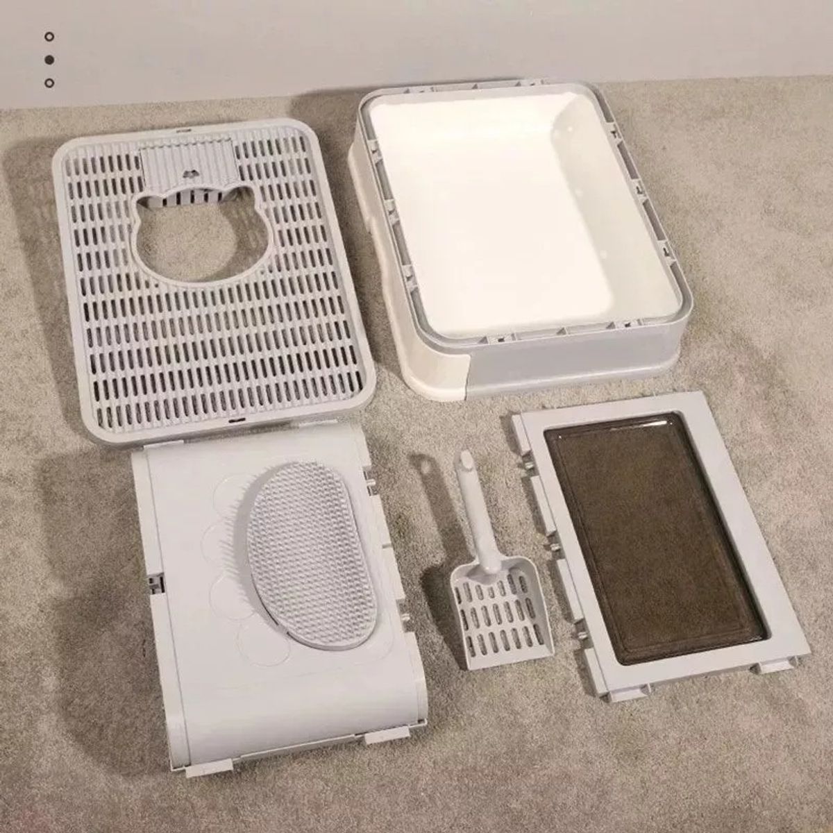 EVERSO - Arenero Cerrado Gatos Cupula Baño Sanitario Xl Base Movil