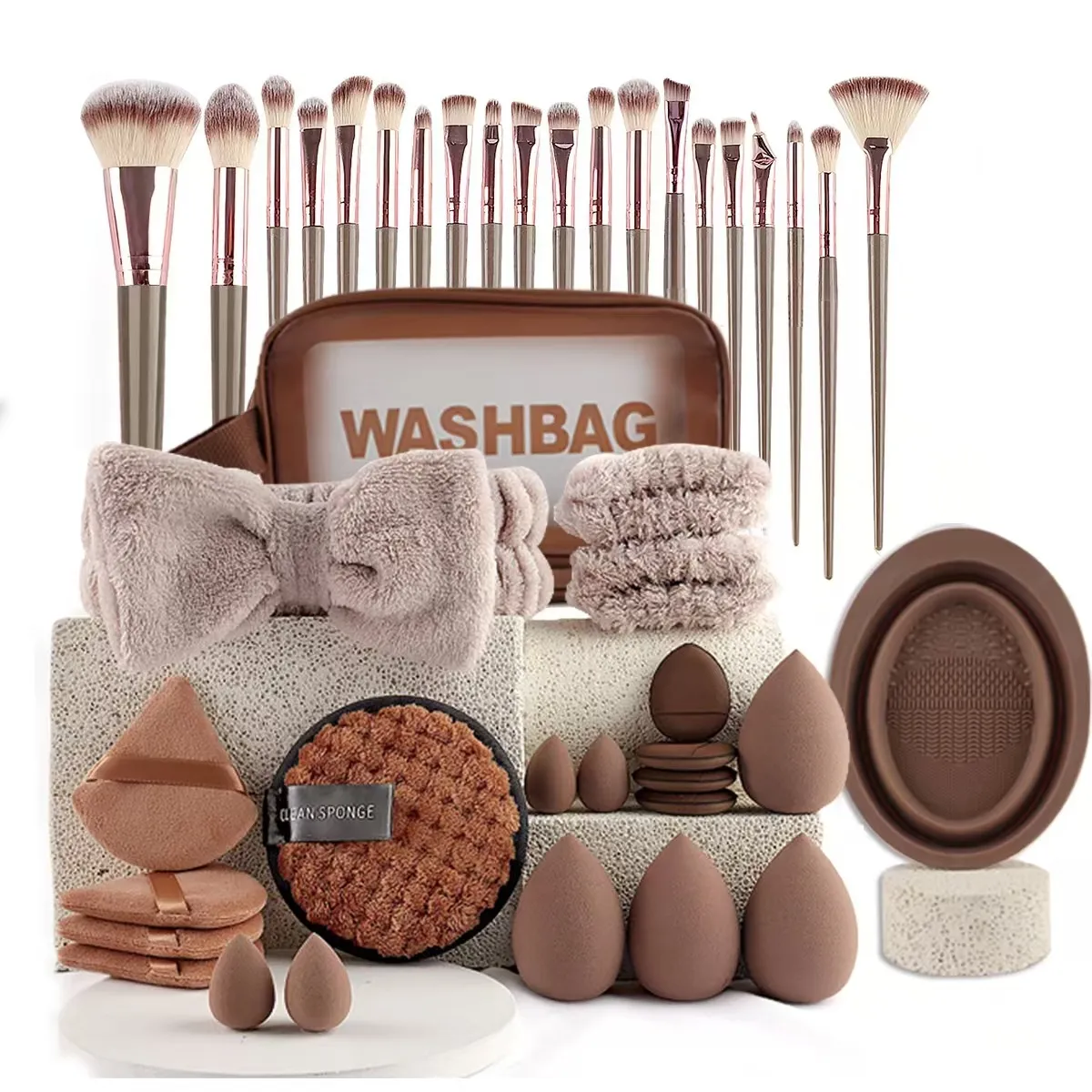 TNAKIEX - Brochas Maquillaje Profesional Y Herramientas Cosméticas 42p