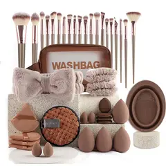 TNAKIEX - Brochas Maquillaje Profesional Y Herramientas Cosméticas 42p