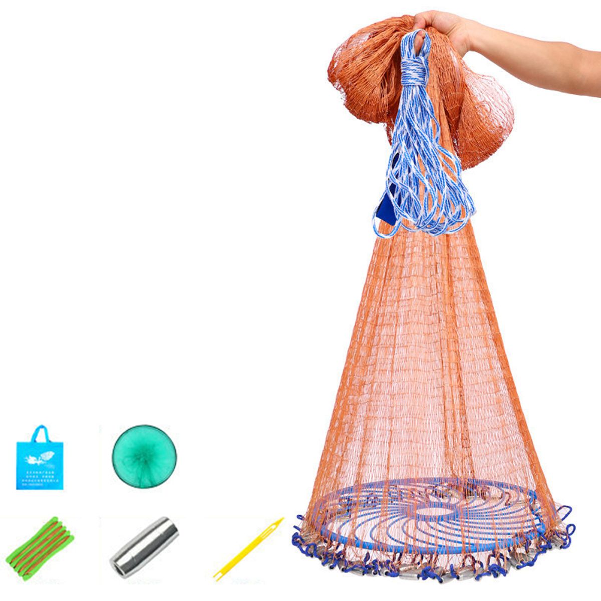 KUANGYE - Lanzamiento De Malla De 1/4 De Malla De Pesca B 3,6 M Sin An