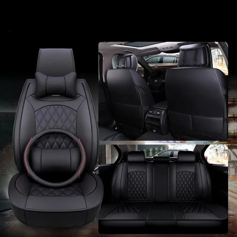 GENERICO - Kit Funda Cubre Asiento Volante Auto Premium Luxury Completo
