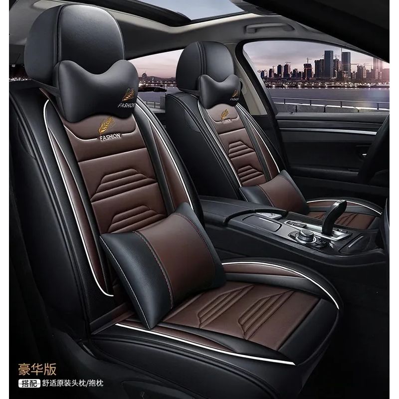 GENERICO - Kit Funda Cubre Asiento Auto Premium Luxury Con 4 Almoadilla