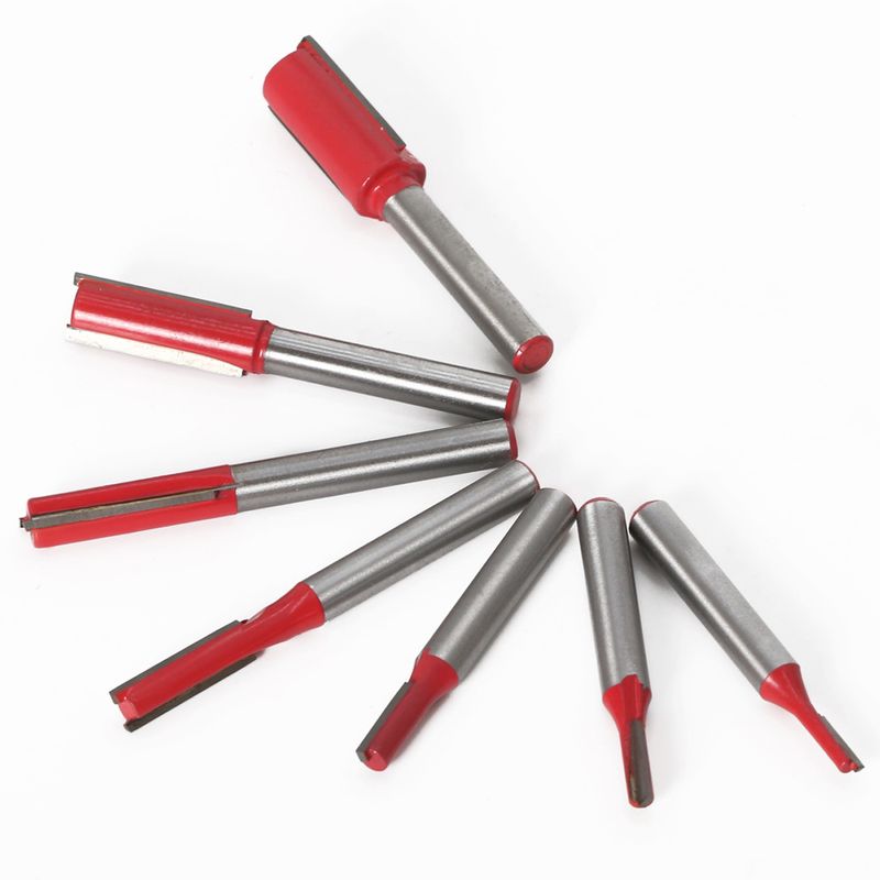 EDWINAYY - Fresas Alta Calidad Rectas Vastago Router Fresadora 7 Pcs