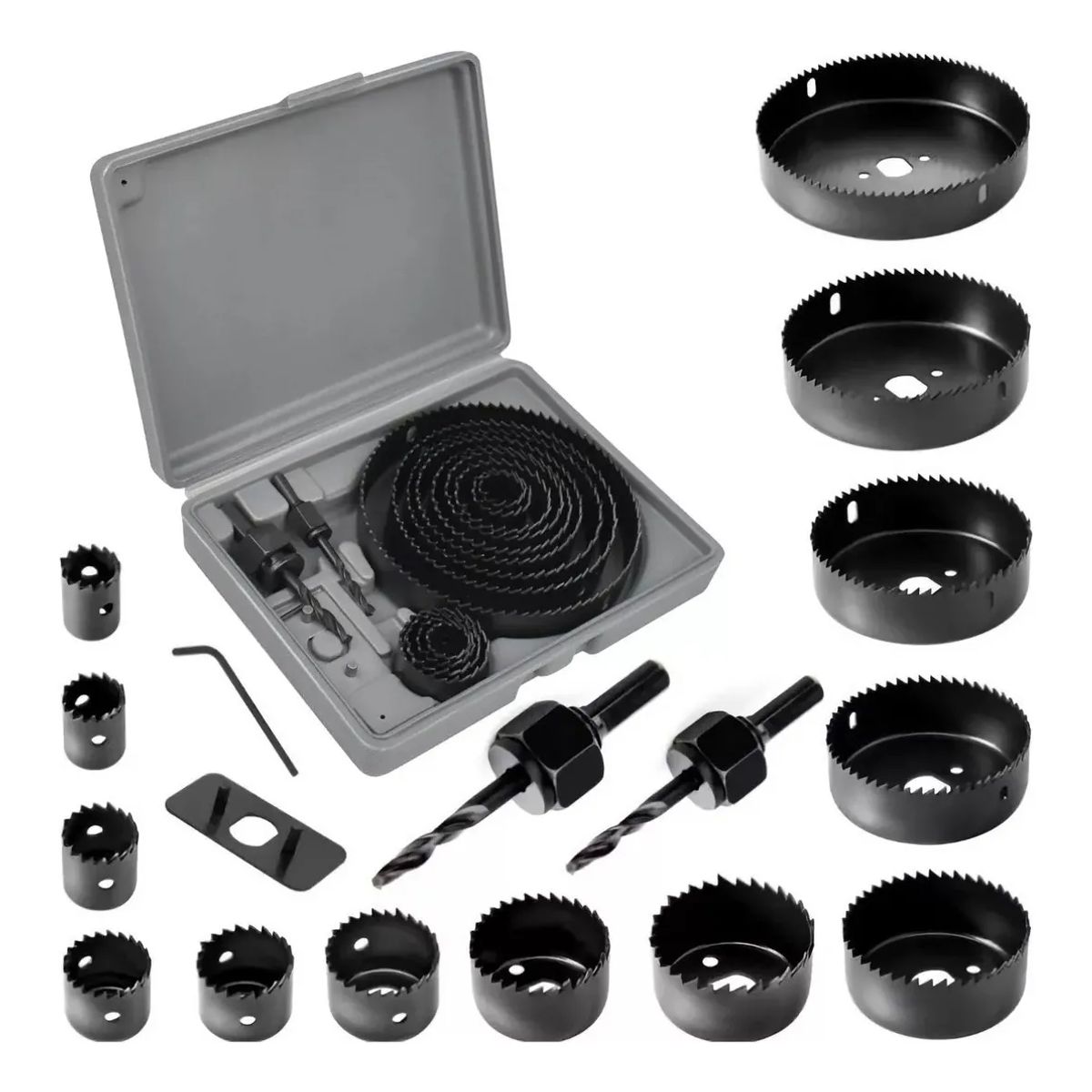 EDWINAYY - Juego Sierras Copa 16 Piezas Para Mader Y Broca Forstner