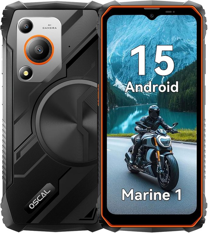 MARINE 1 Celular, 12GB+128GB, 16MP, Android 15, NFC
