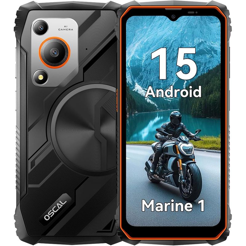 OSCAL - OSCAL MARINE 1 Celular, 12GB+128GB, 16MP, Android 15, NFC