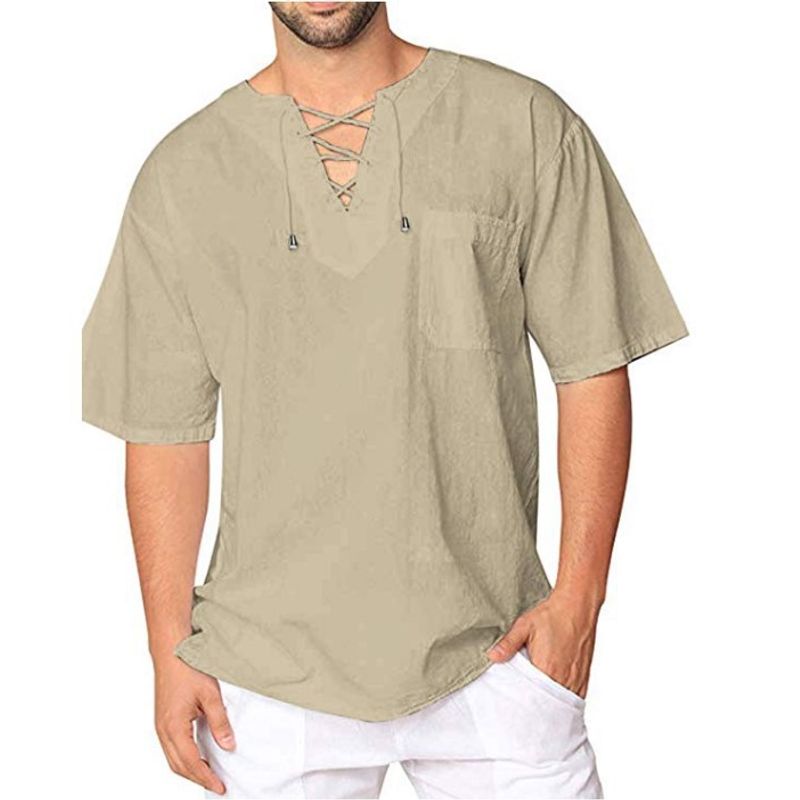 EDWINAYY - Camiseta De Manga Corta Para Hombrepolera Casual Con Cuello