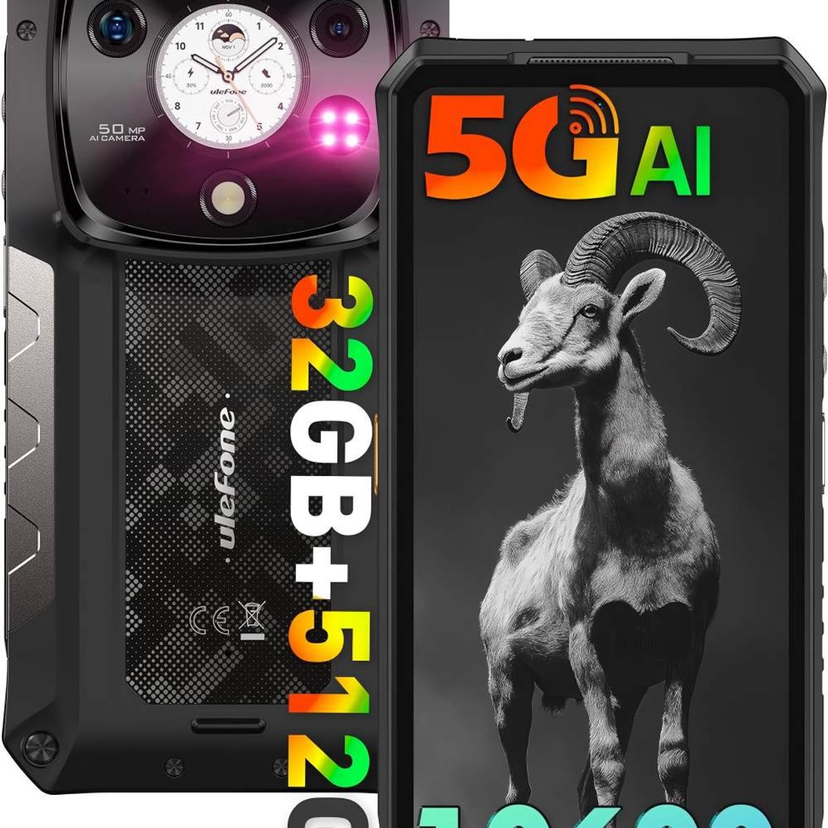 ULEFONE - Ulefone Armor 28 Pro 5G Celular, 32GB+512GB, 10600mAh