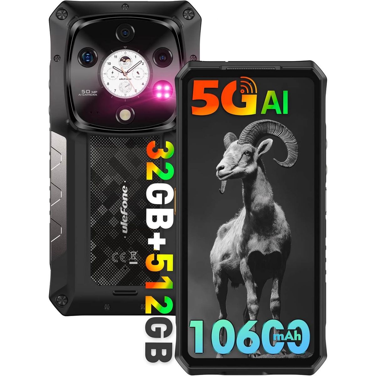 ULEFONE - Ulefone Armor 28 Pro 5G Celular, 32GB+512GB, 10600mAh