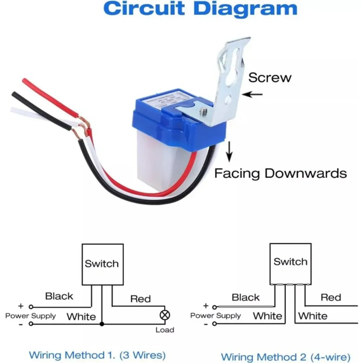 GENERICO - Pack 4 Fotocelda Sensor Luz Encendido Focos Lampara 220v 10a