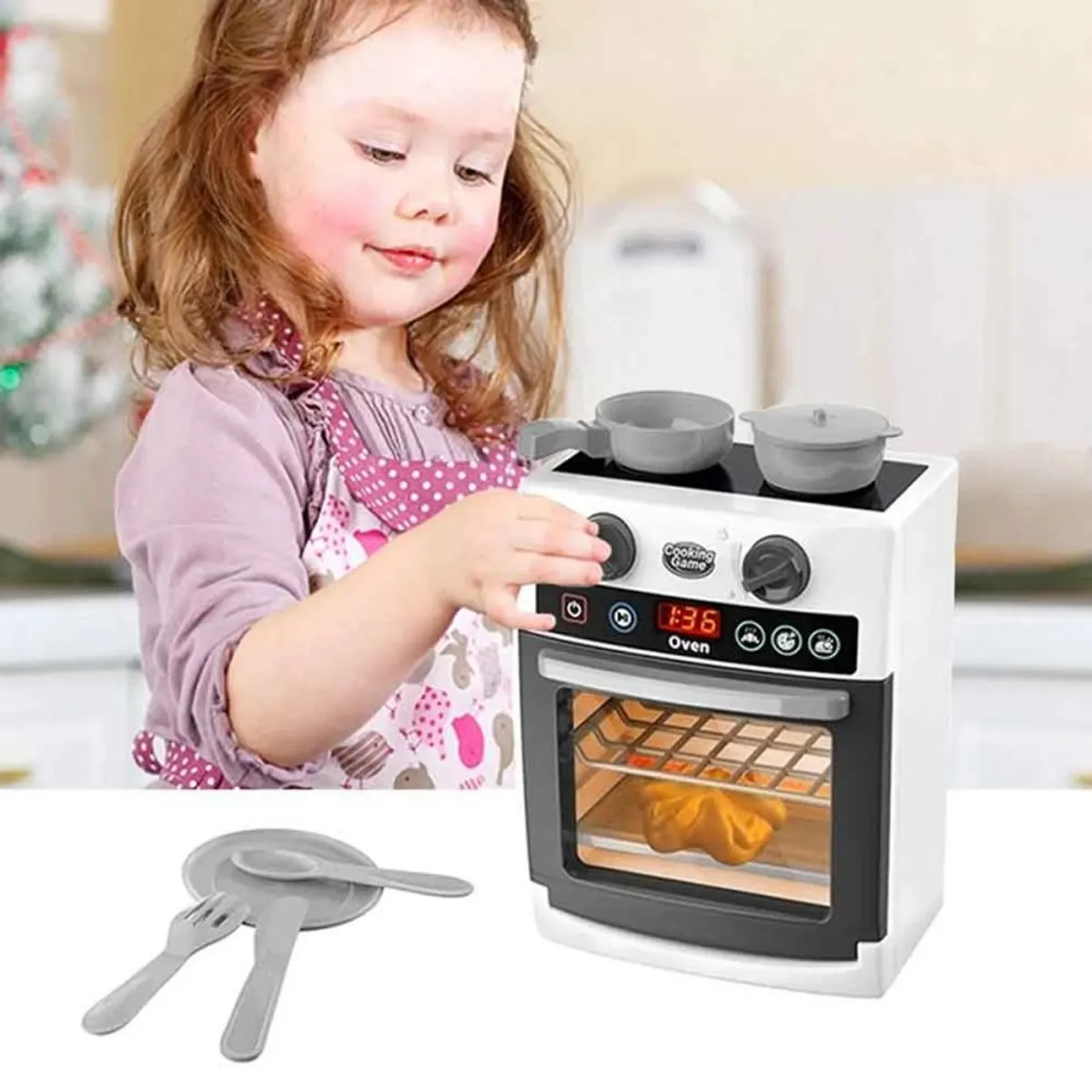 TATEE - juguete para cocina casitas horno niños Trae pollo asado