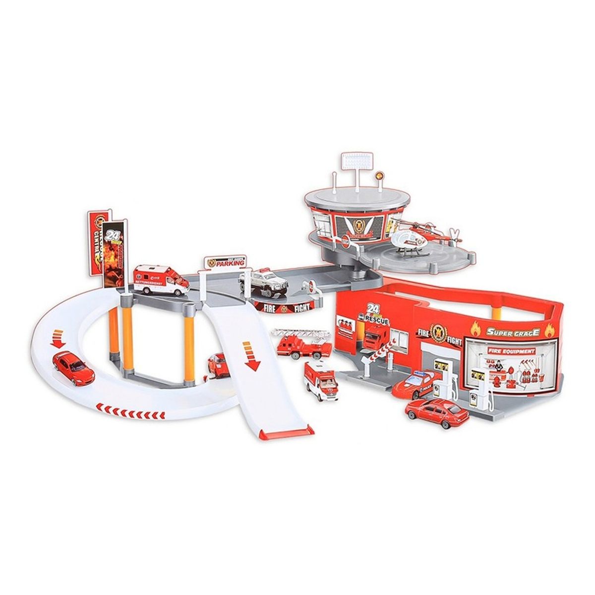 TATEE - Estacionamiento contra incendios Juguetes Con Vehículos