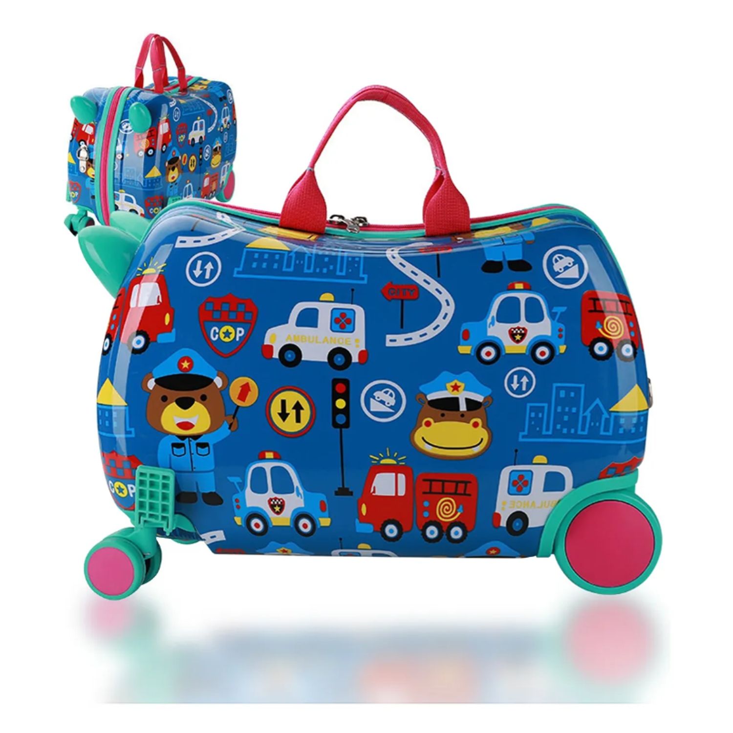 VERCI Maleta De Cabina Infantil Montable Osito Policía