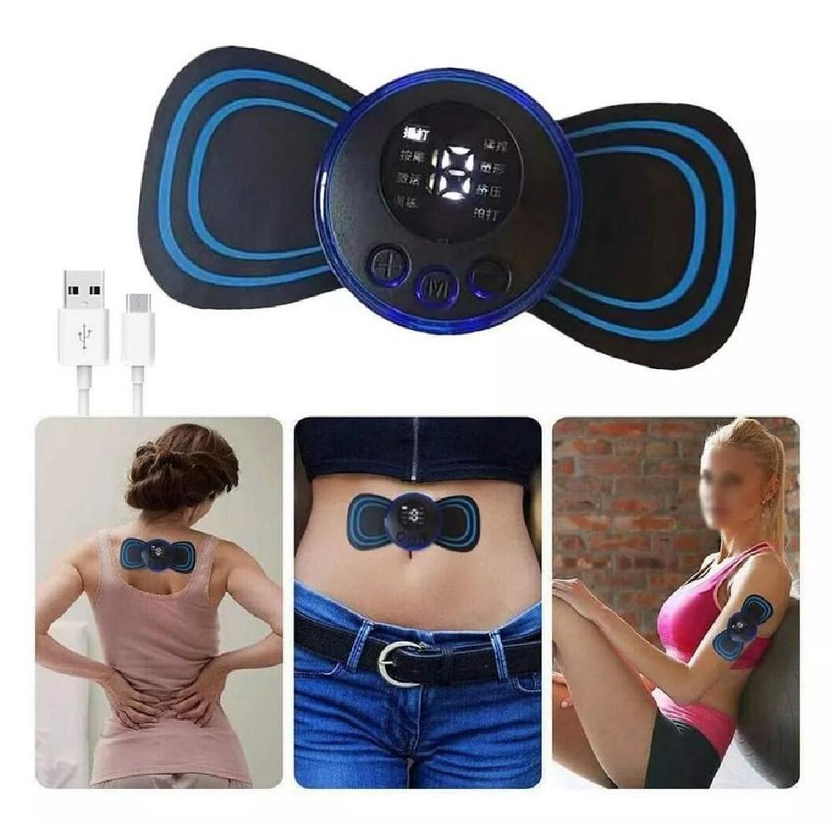 GENERICO - Masajeador Usb Eléctrico Estimulador Cuello Cervical Pierna.