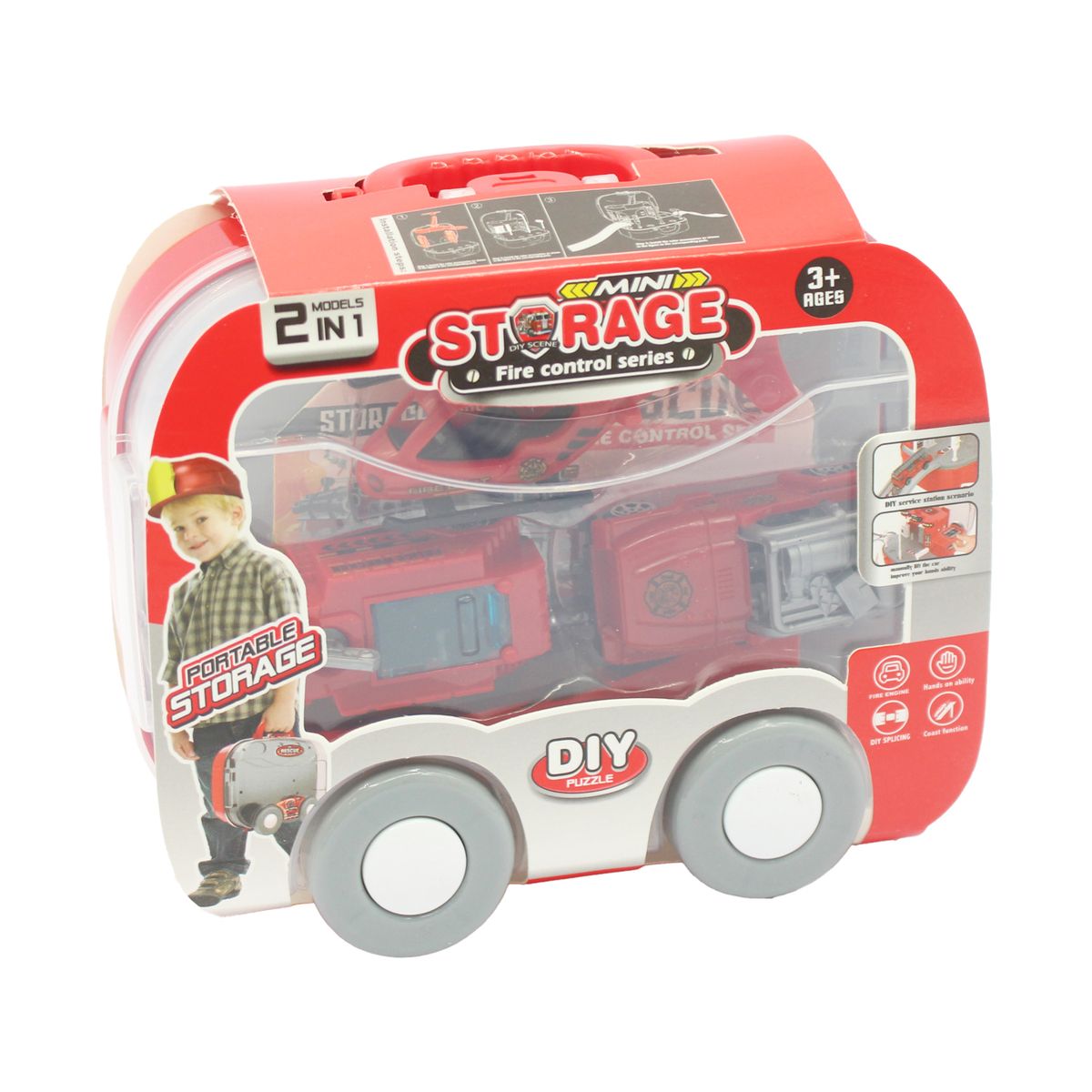 PUNTO STORE - Estación Bomberos Juguete 2 En 1 Diversión Y Aventura - PS