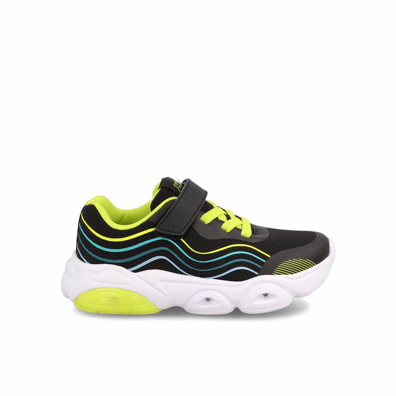 BUBBLE GUMMERS - Zapatilla Niño Bubblegummers Dakota Negro - Verde Lima
