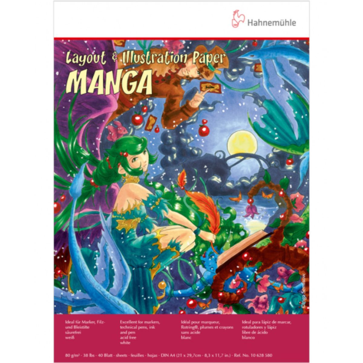 HAHNEMUHLE - Block Dibujo Manga Hahnemuhle 80gr A4 40hjs