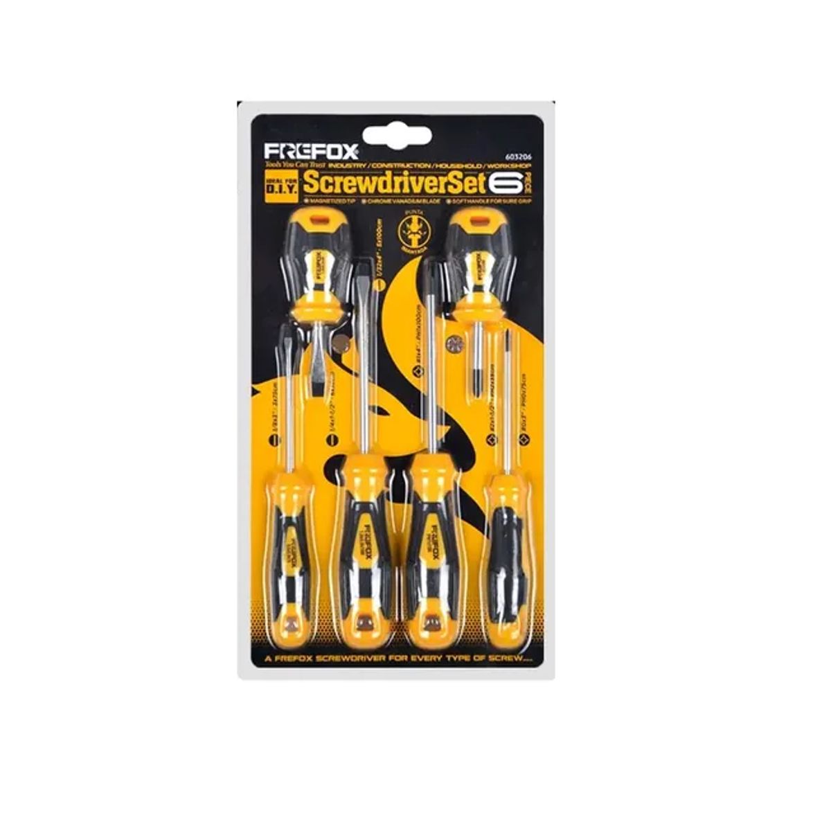 GENERICO - Juego De Destornilladores Con Puntas Magnéticas Set 6 Piezas