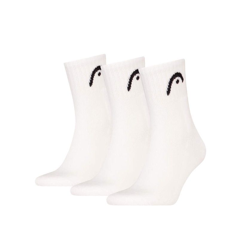 HEAD - Calcetin Head Club Crew Blanco X3 Tenis Padel